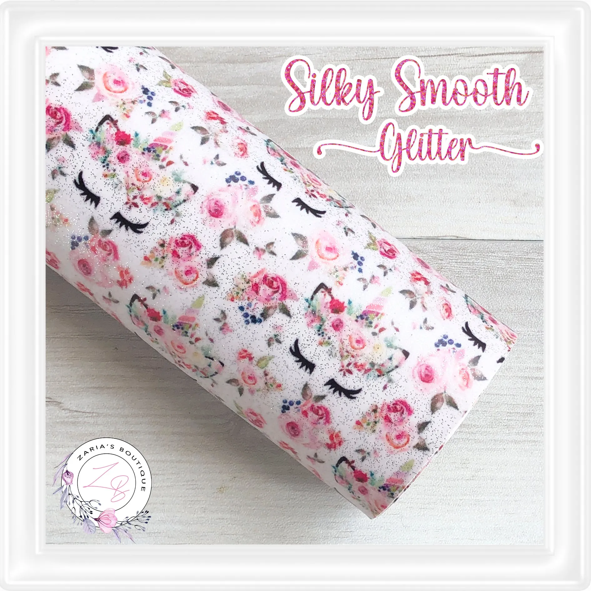 ⋅ Unicorns & Roses  ⋅  Silky Smooth Glitter Faux Leather ⋅