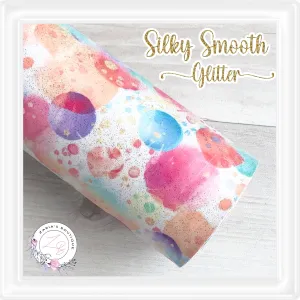 ⋅ Watercolour Bubbles⋅  Silky Smooth Glitter Faux Leather ⋅