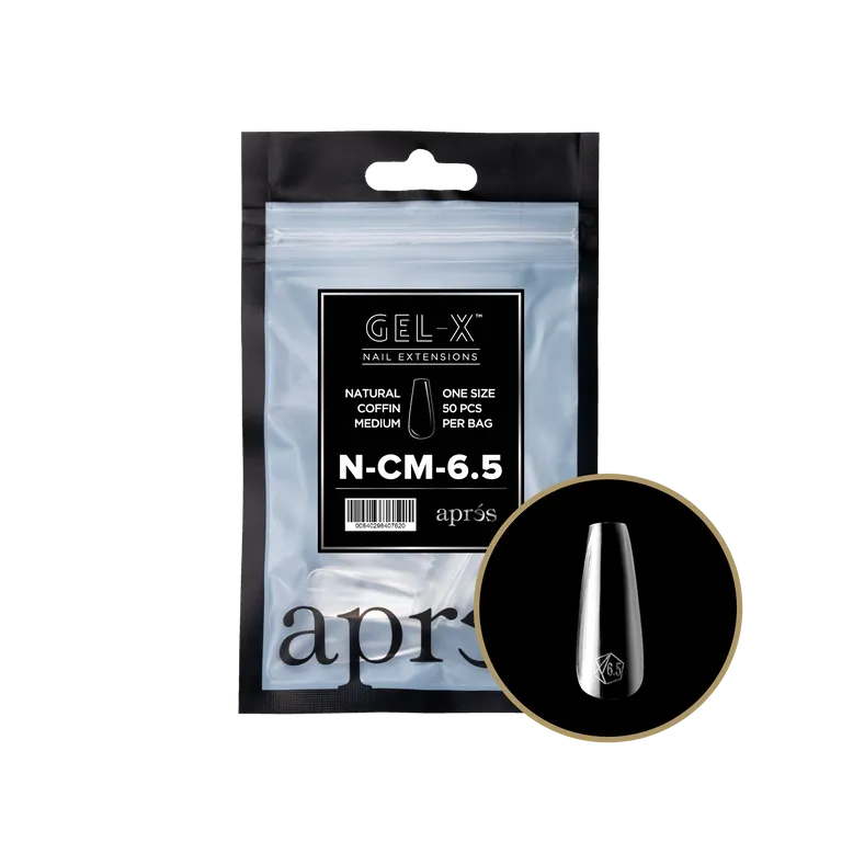 APRES - GEL-X® NATURAL COFFIN MEDIUM REFILL TIP BAG 2.0