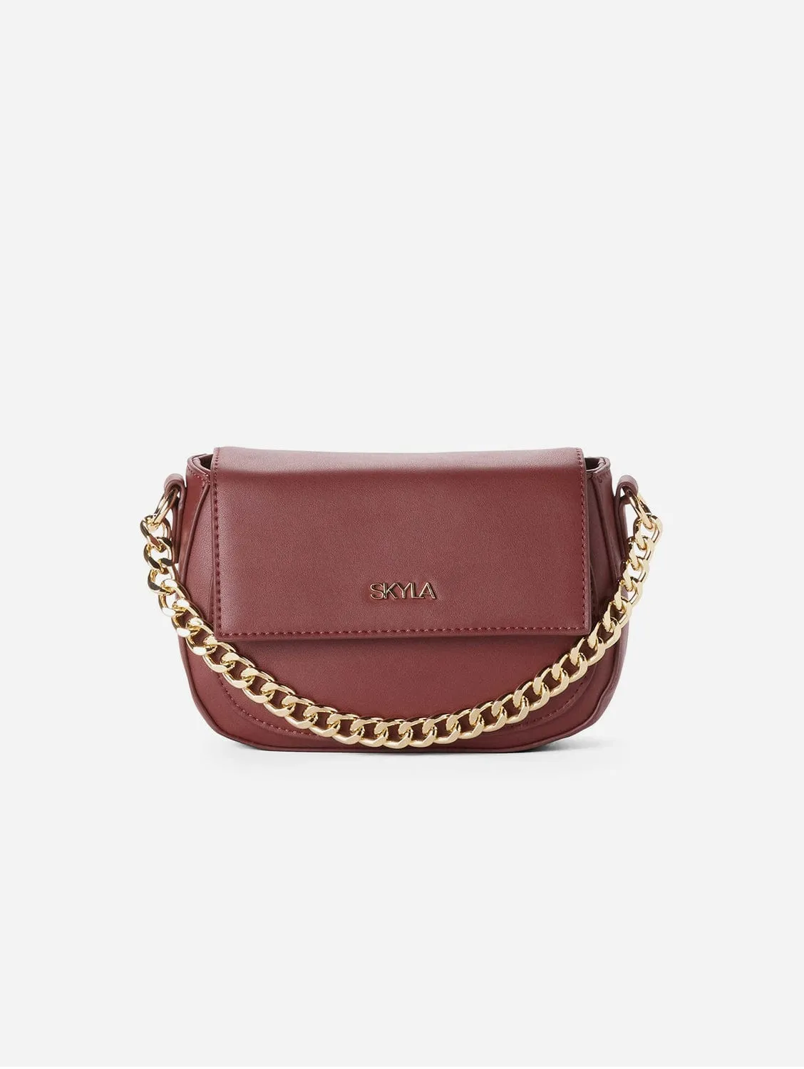 Billie Vegan Leather Crossbody Bag | Auburn