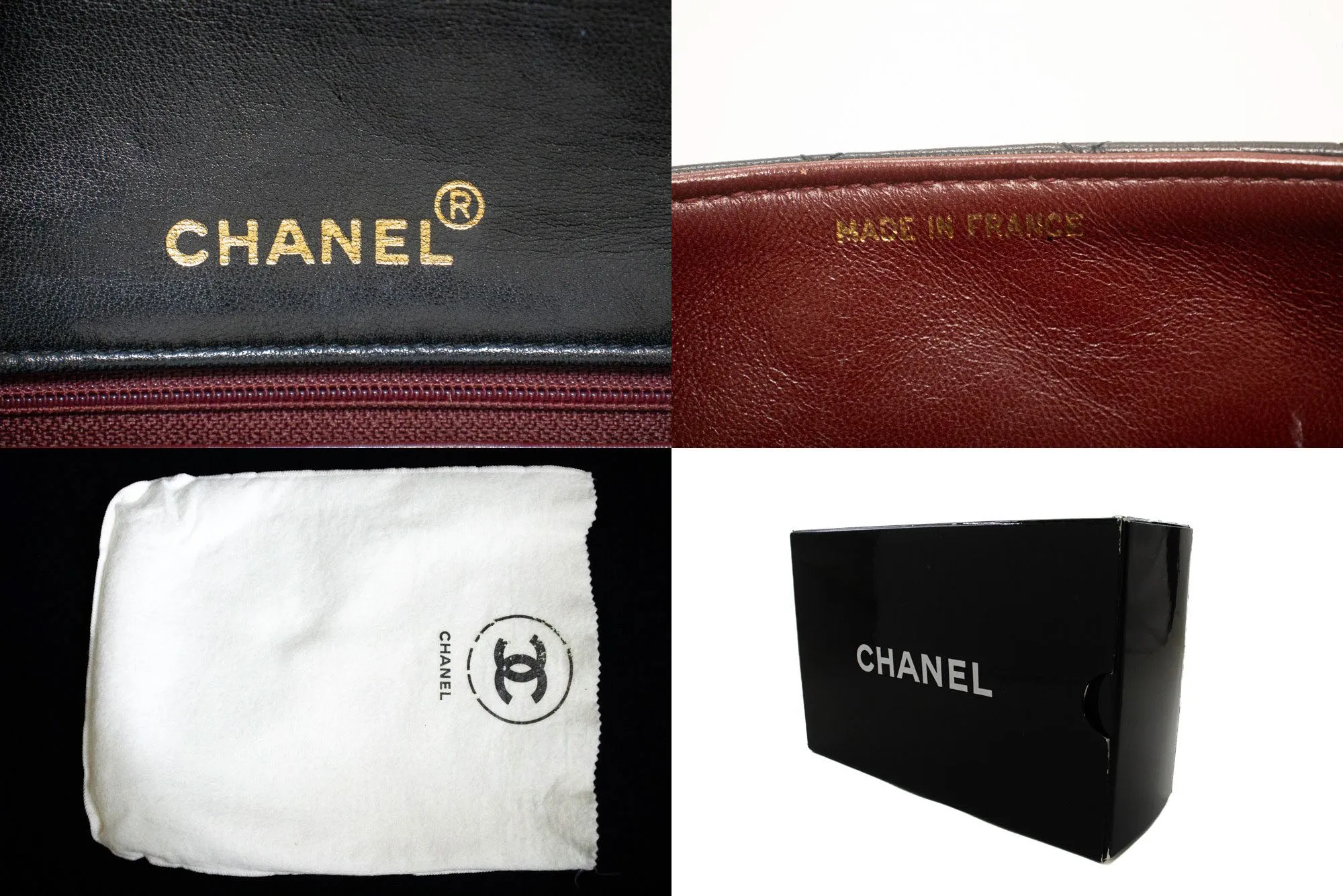 CHANEL Mini Square Small Chain Shoulder Bag Crossbody Black Lamb p40