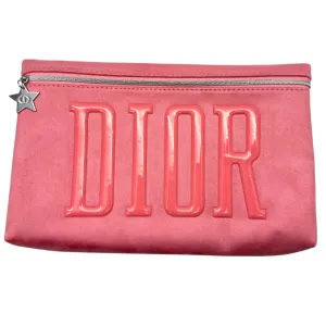 CHRISTIAN DIOR Beauty Cosmetic Pouch with Star Charm - Pink NEW w/Out Tags