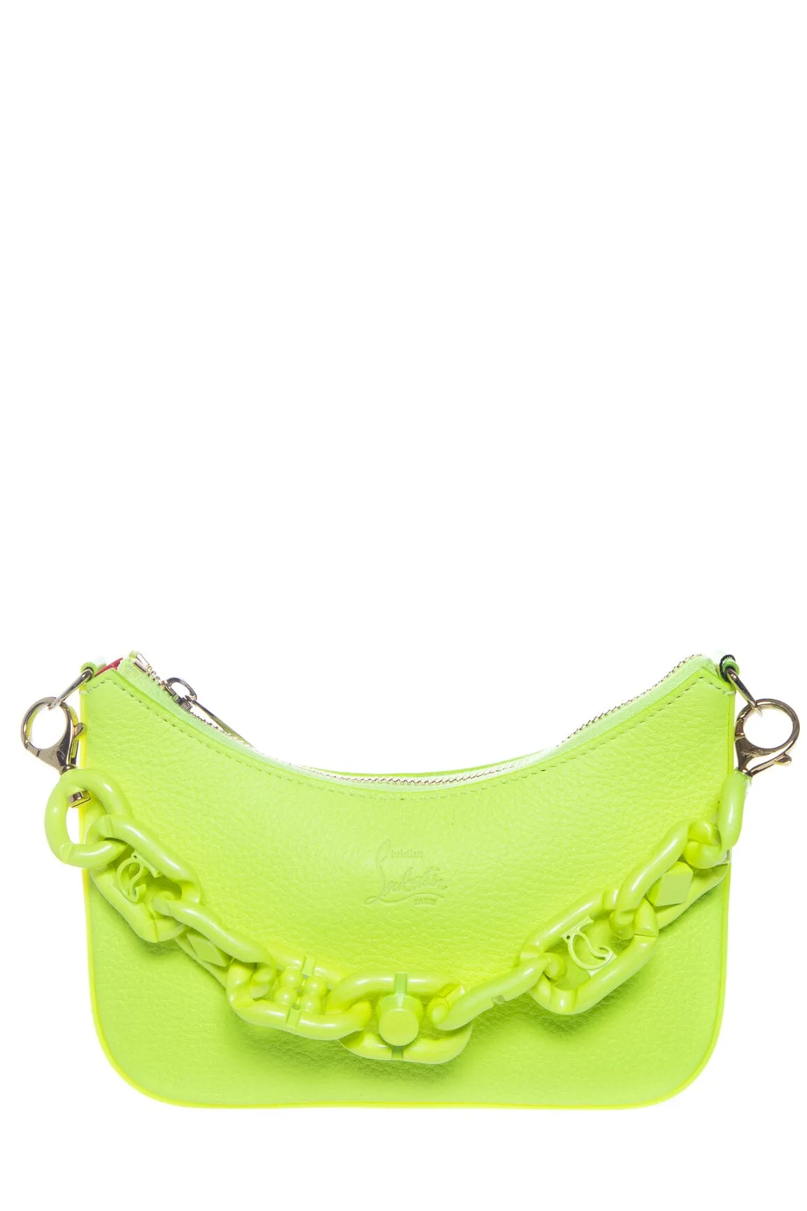 Christian Louboutin Neon Yellow Loubila Chain Handbag