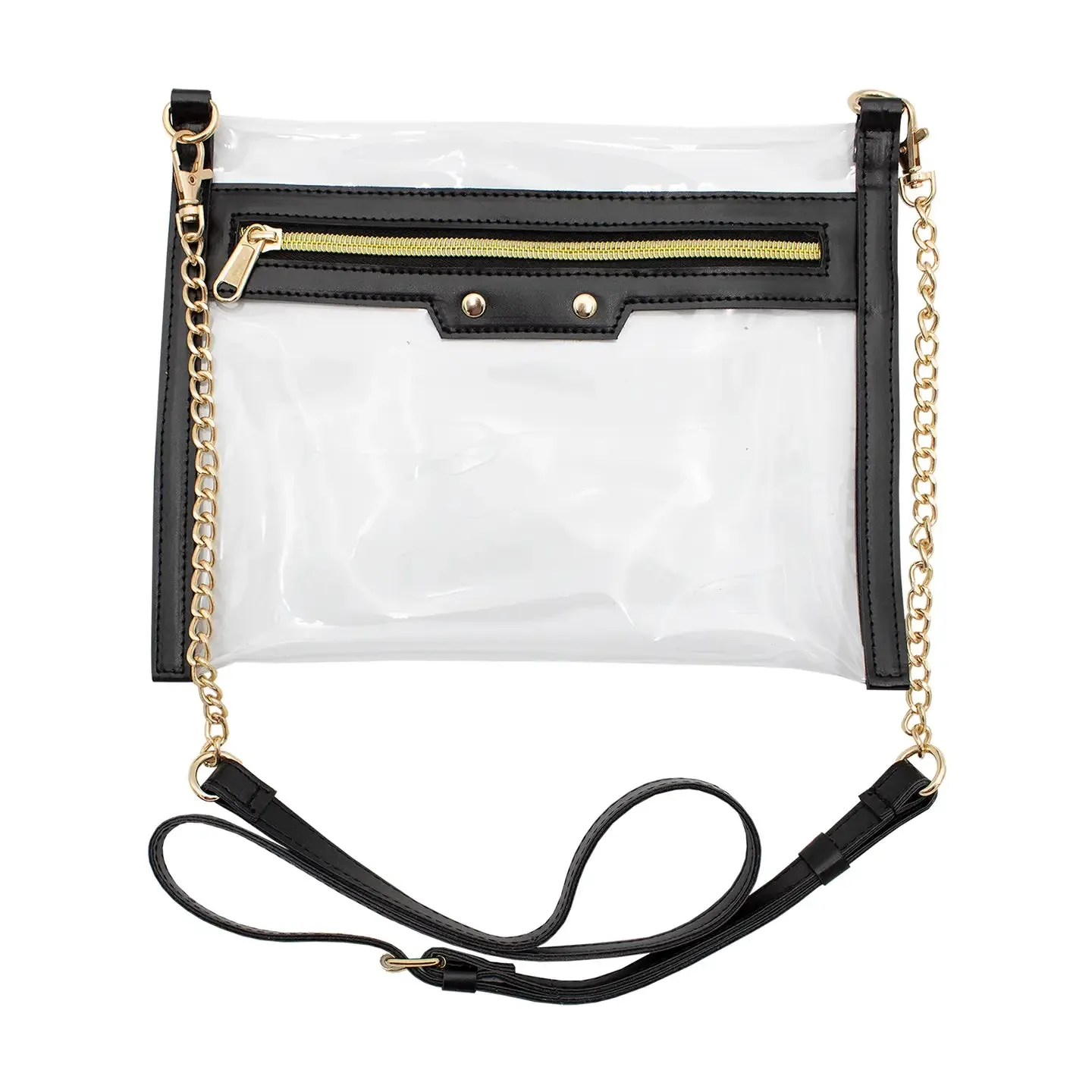 Clear Crossbody Purse {Black}