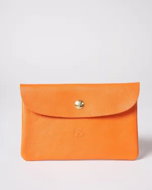 cowhide envelope - orange
