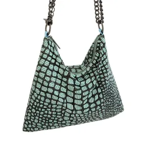 Croco Convertible Crossbody Bag