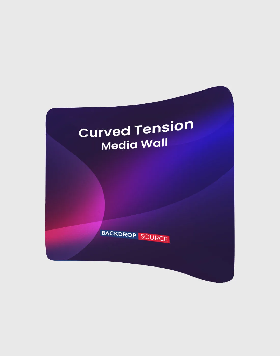 Curved Tension Fabric Media Wall Backdrop