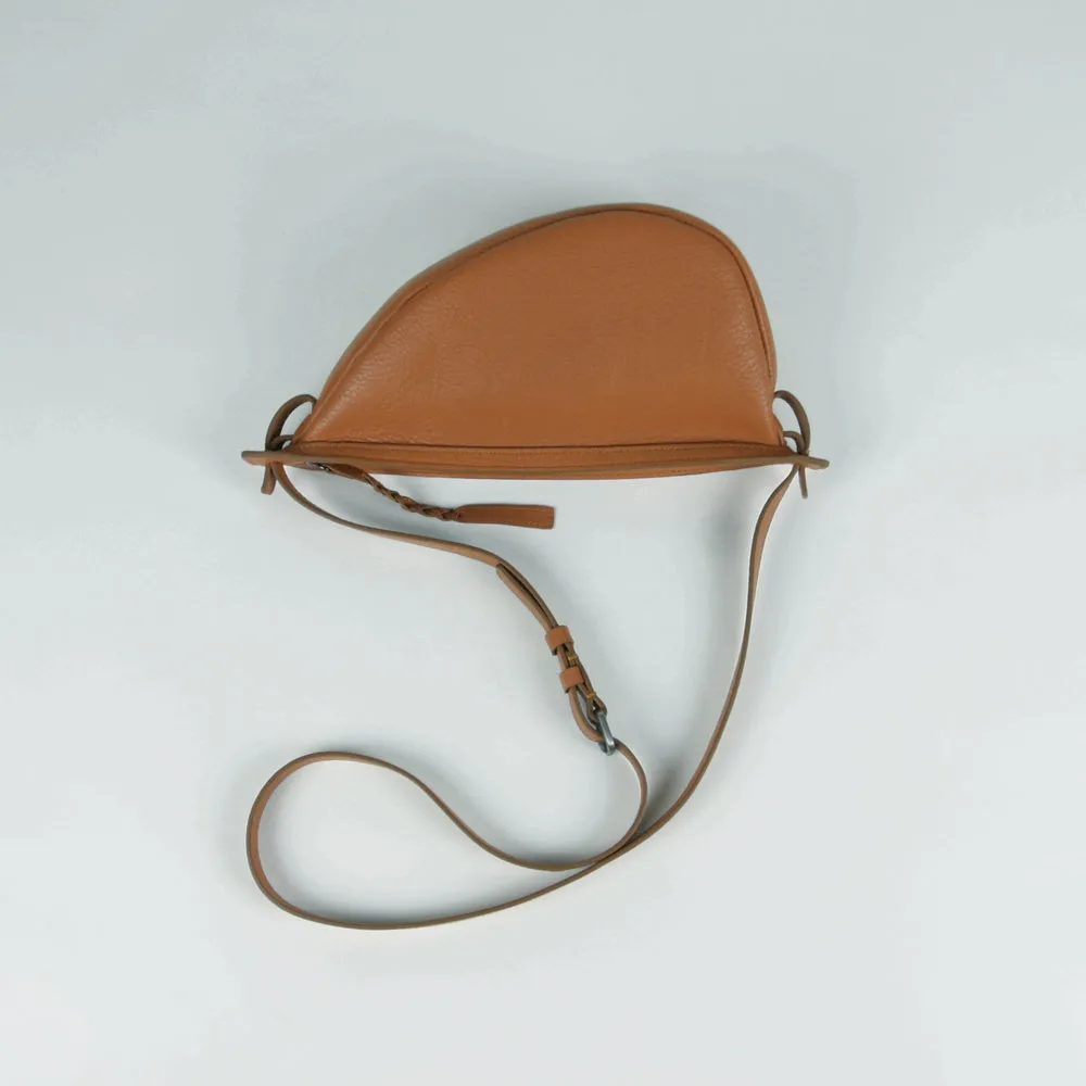 Cute Pink Leather Womens Sling Bag Shoulder Bag Crossbody Saddle Bag for Women