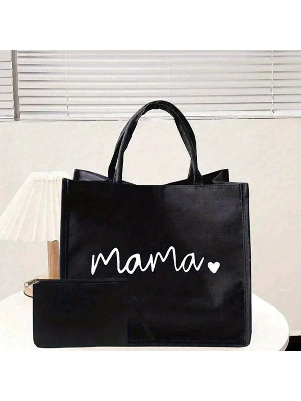 Embrace Love: Mama Letter-Printed Handbag Duo