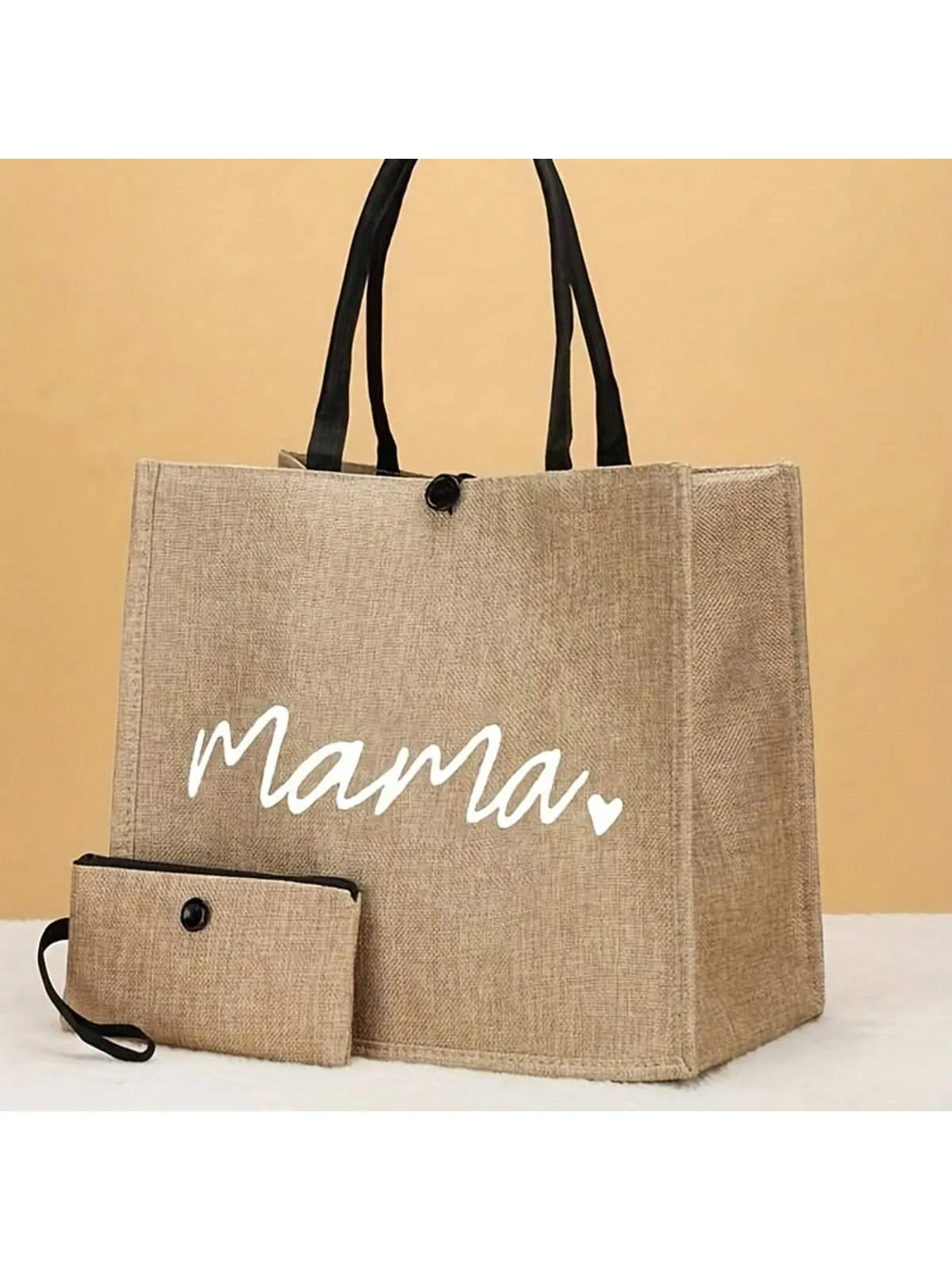 Embrace Love: Mama Letter-Printed Handbag Duo