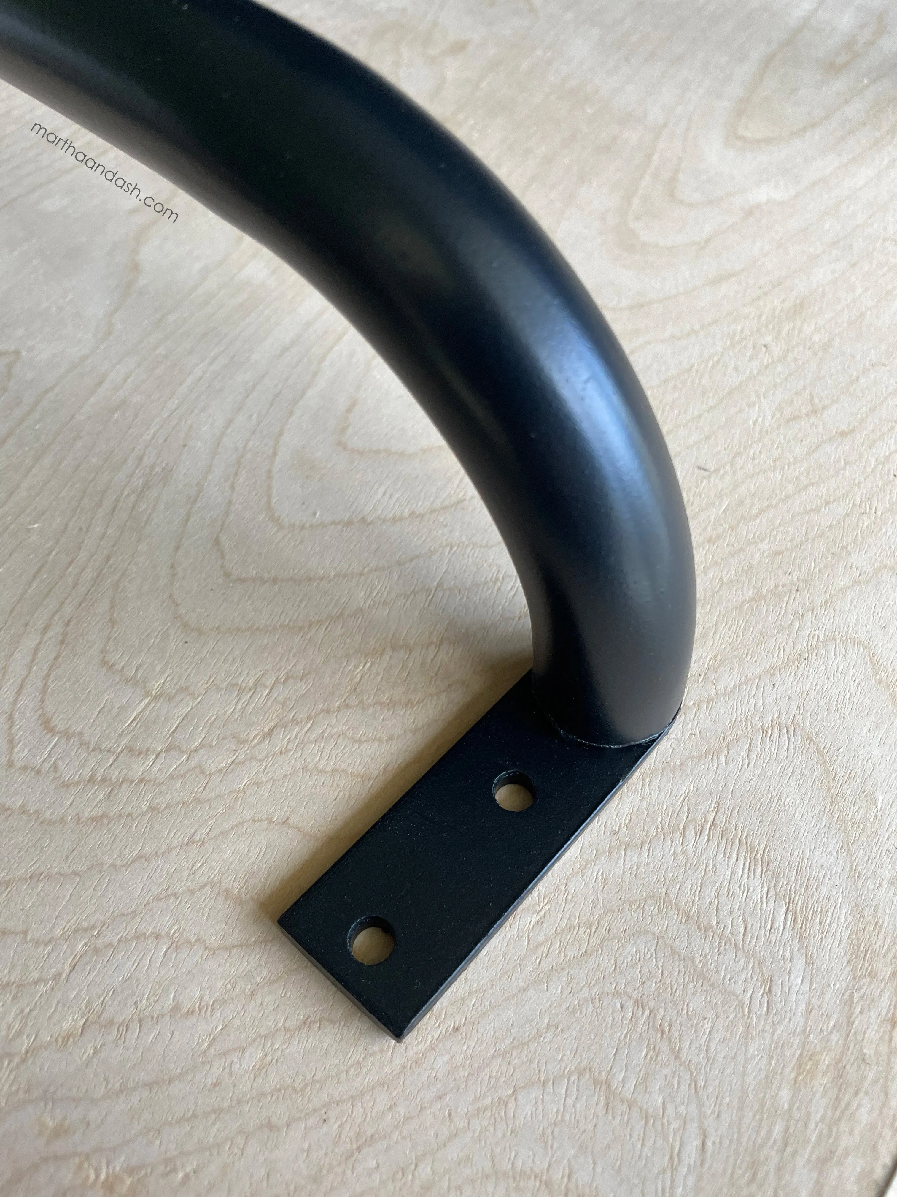 French Curved Iron Rod / Black (Set)