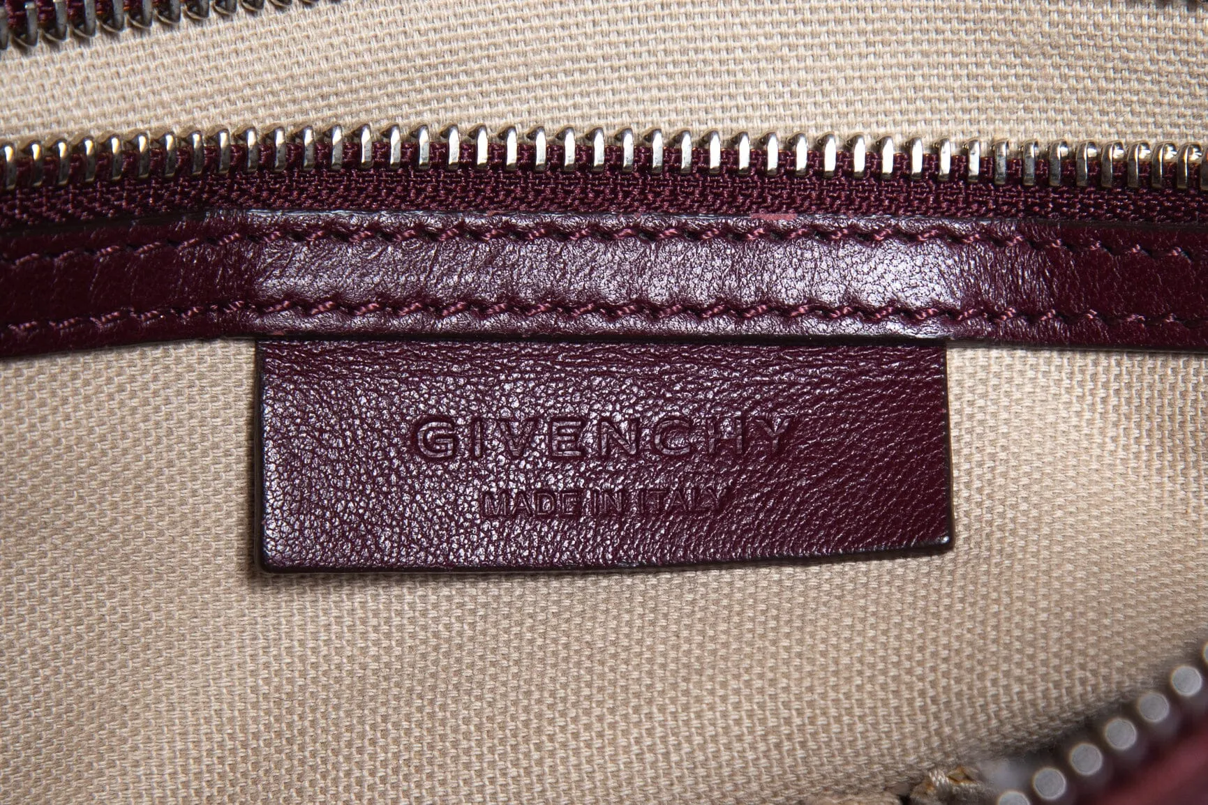 Givenchy Wine Crinkle Leather Pandora Handbag