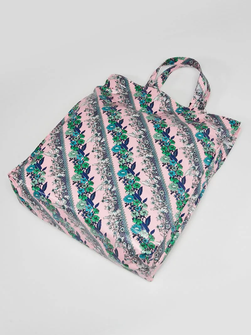 Gucci Monte Carlo Floral Logo Print Tote in Dry Rose