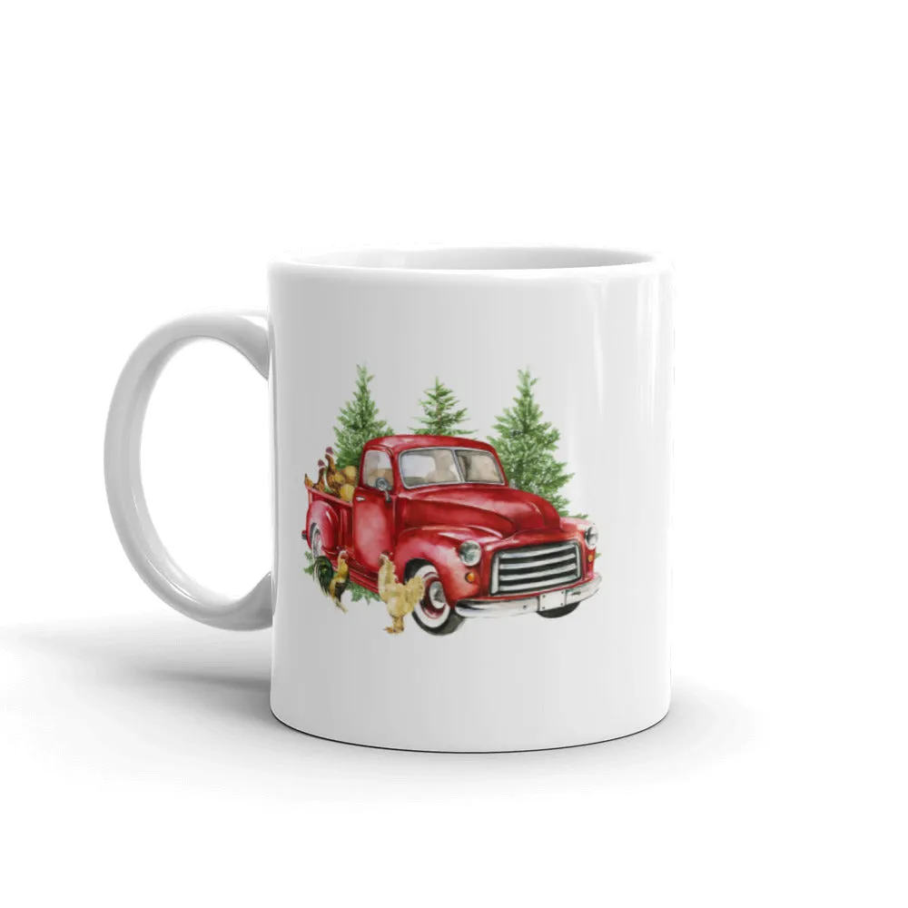 Holiday Red Truck Mug