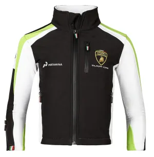 JACKET Coat Childrens Automobili Lamborghini Stripe Kids Black NEW