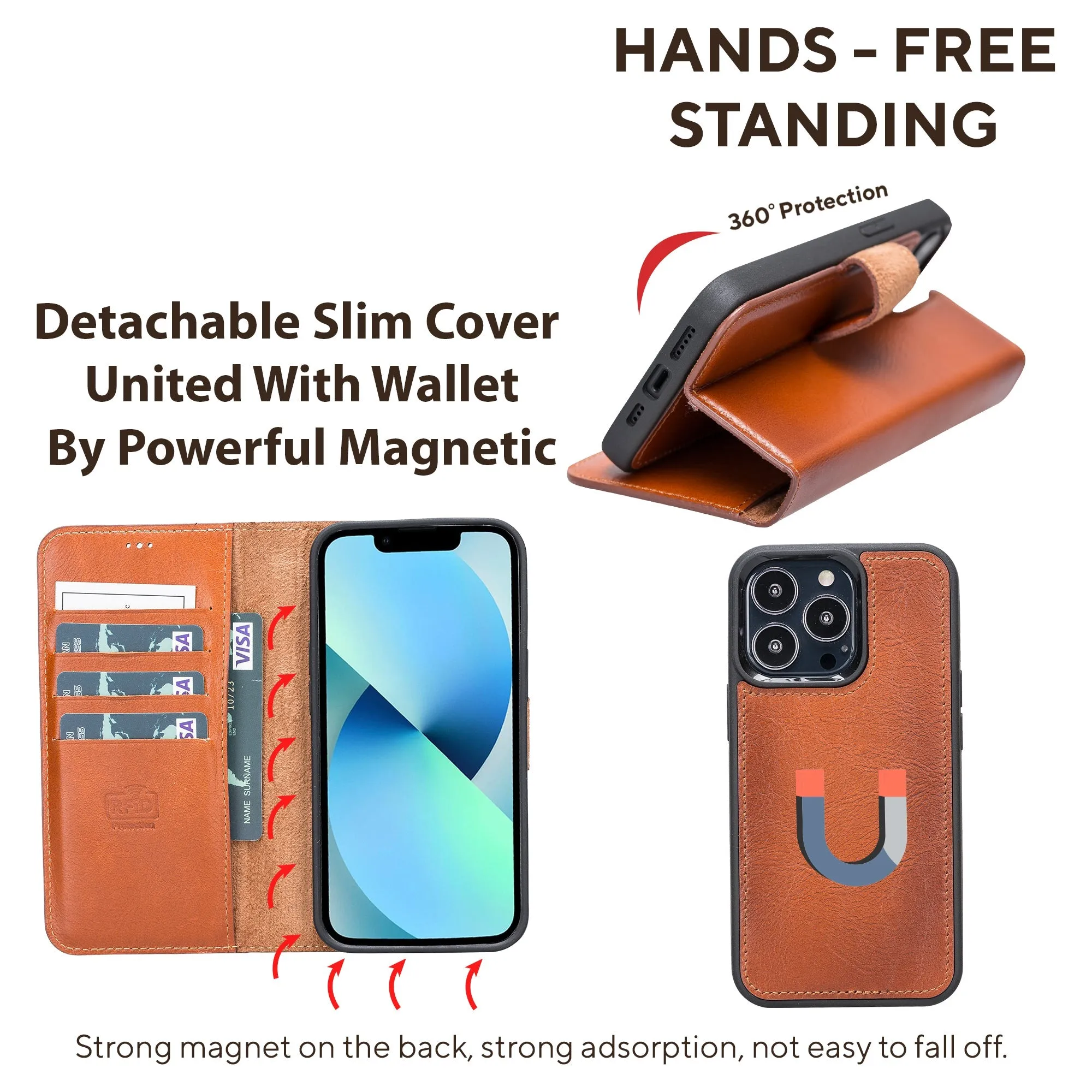 Leather Wallet Case for iPhone 13 Pro Max