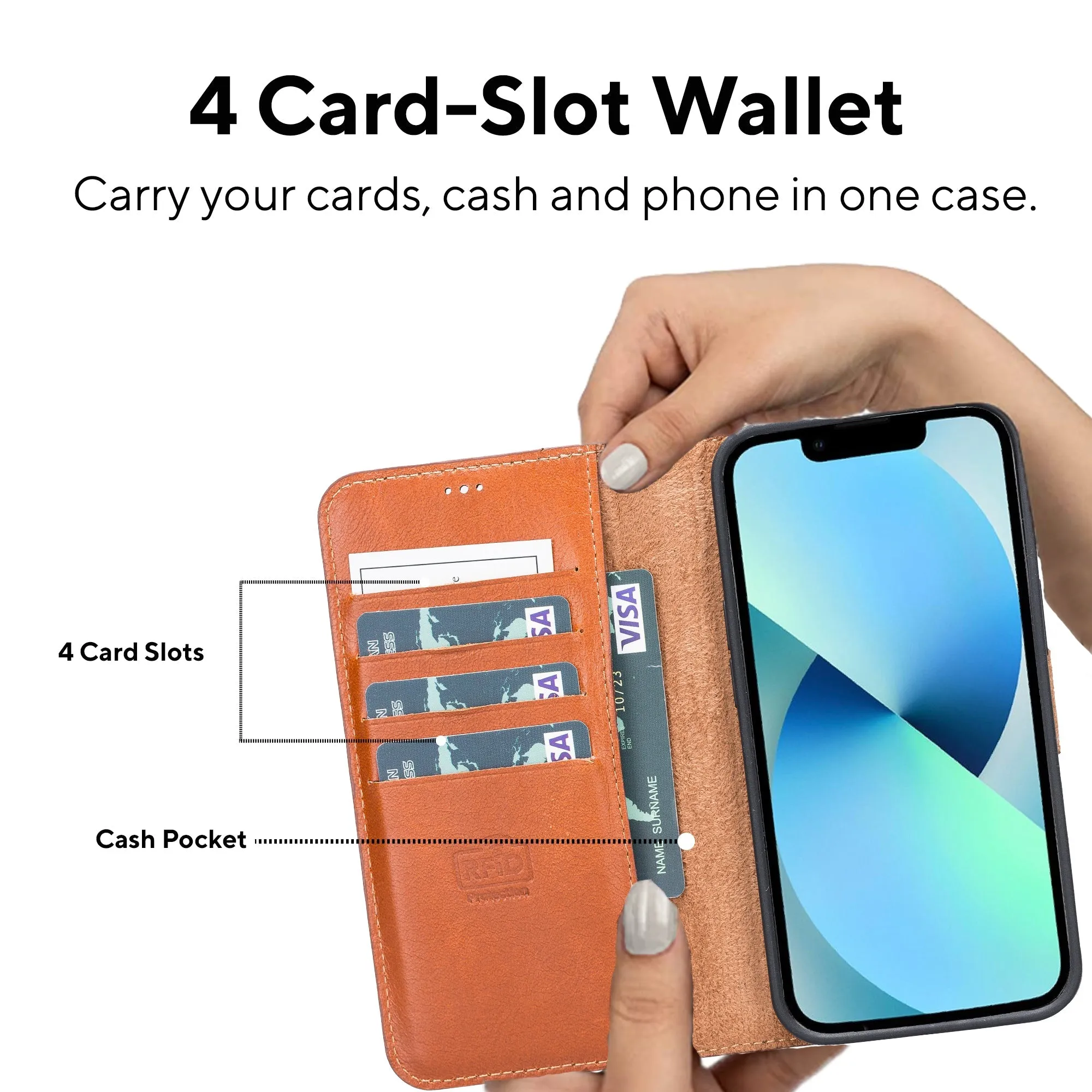 Leather Wallet Case for iPhone 13 Pro Max