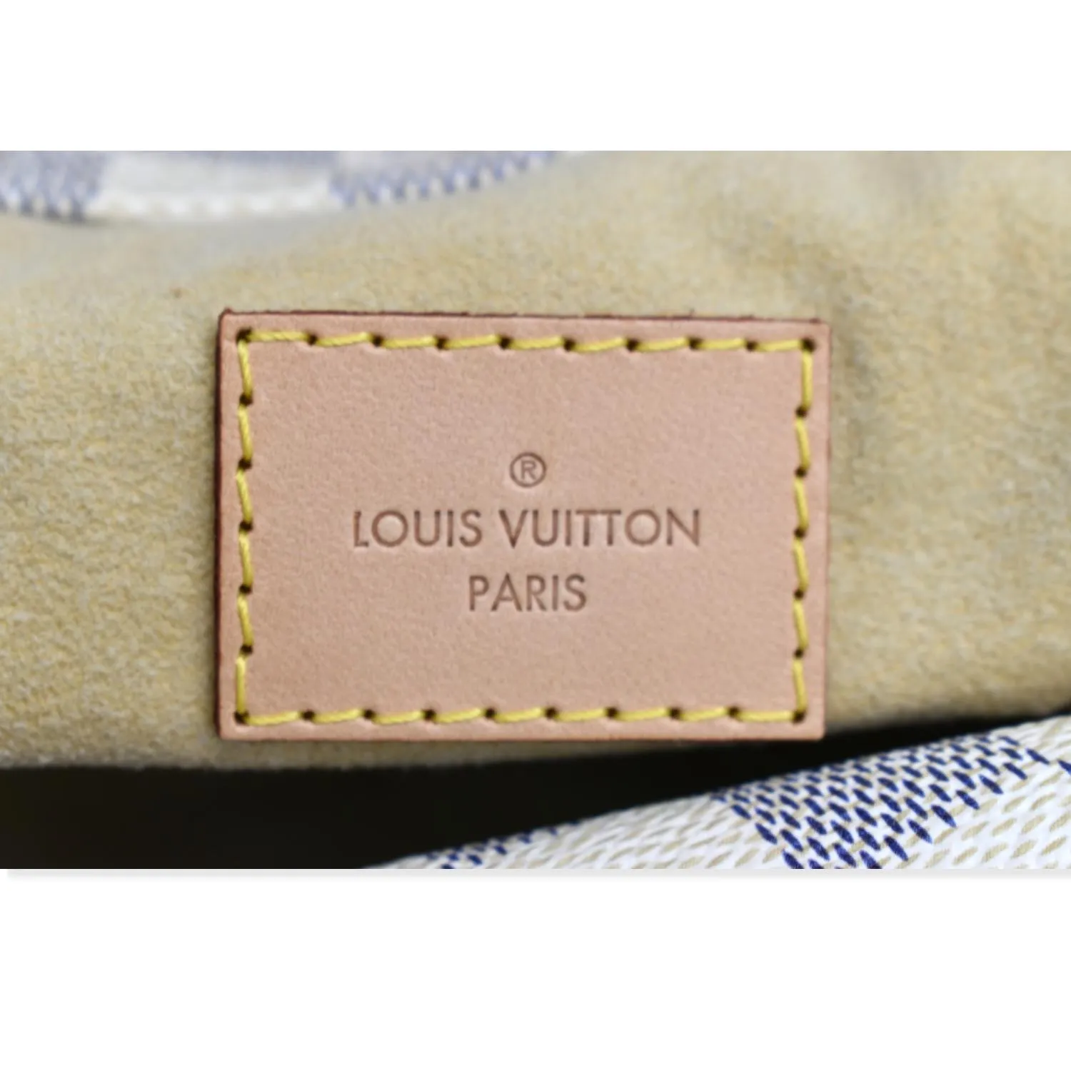 LOUIS VUITTON Artsy MM Damier Azur  Hobo Bag White