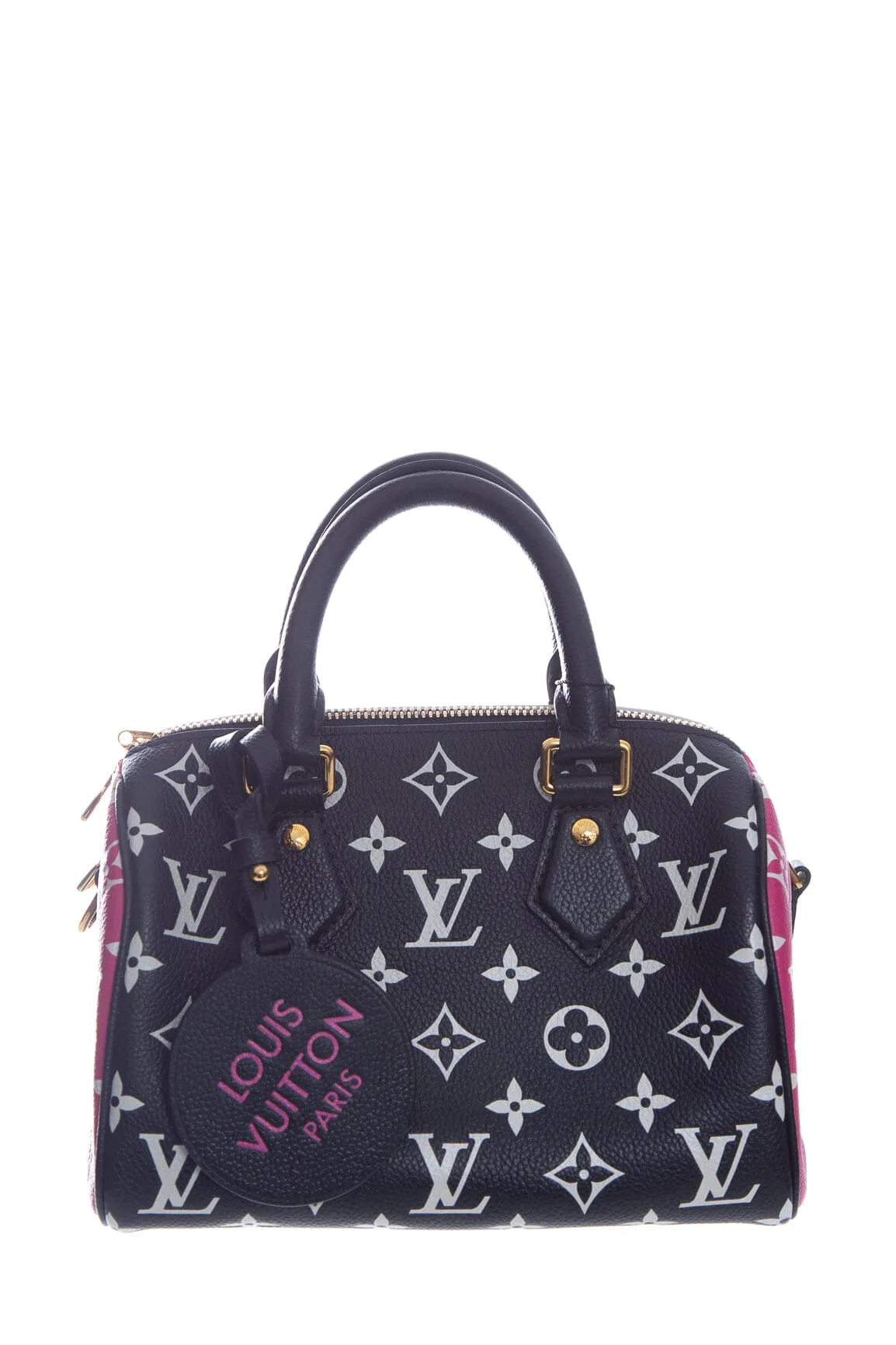 Louis Vuitton Black and Pink Monogram Spring in the City Speedy Handbag