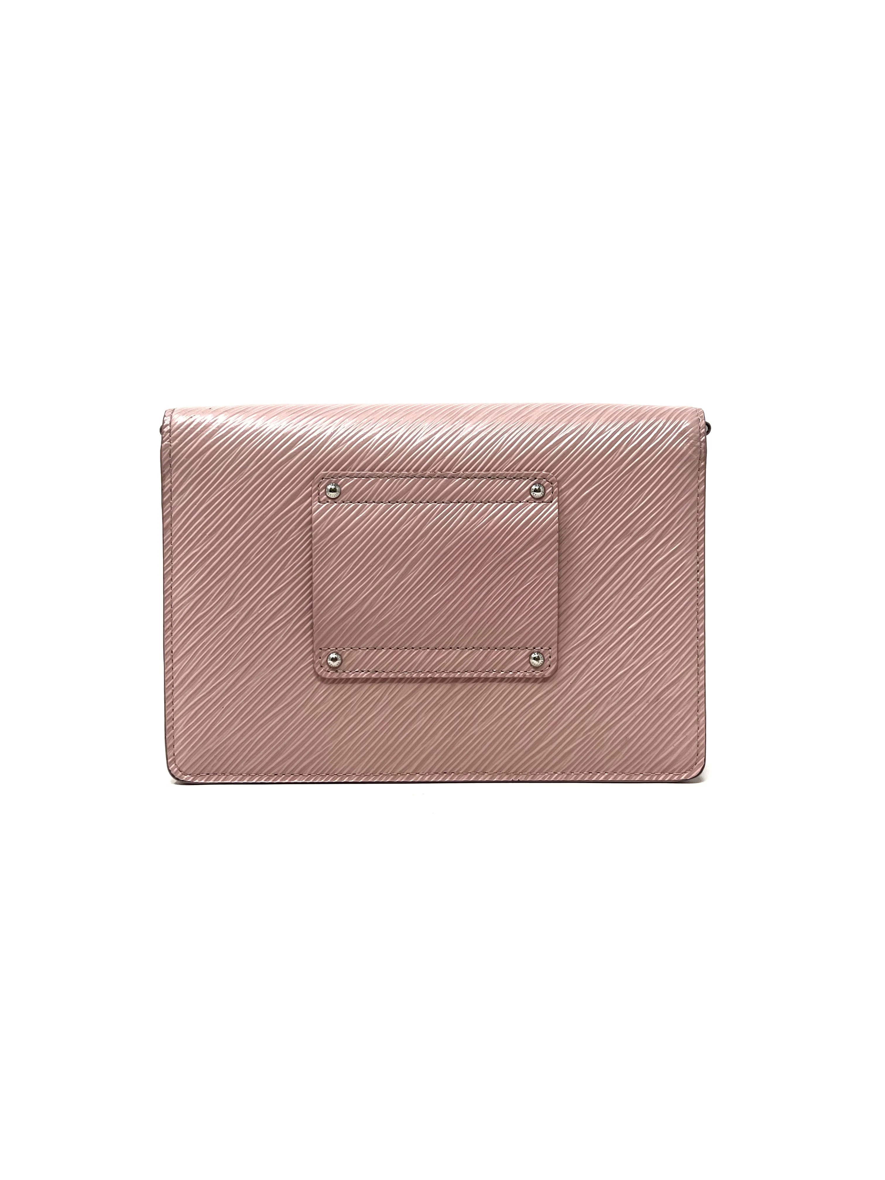 Louis Vuitton Pink/Silver WB! '19 'Twist' Epi Leather Belt Chain Pouch