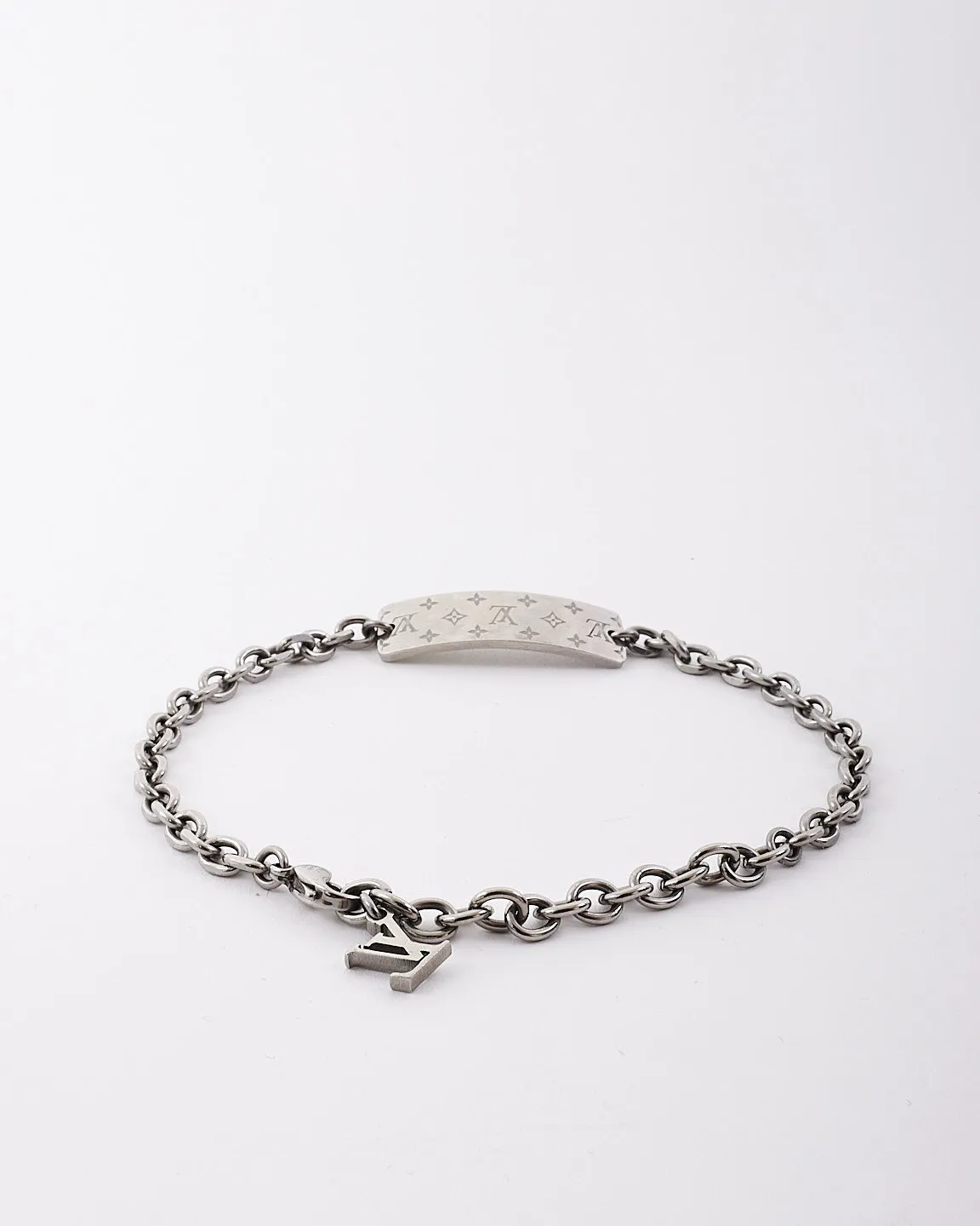Louis Vuitton Silver Monogram Bold Bracelet
