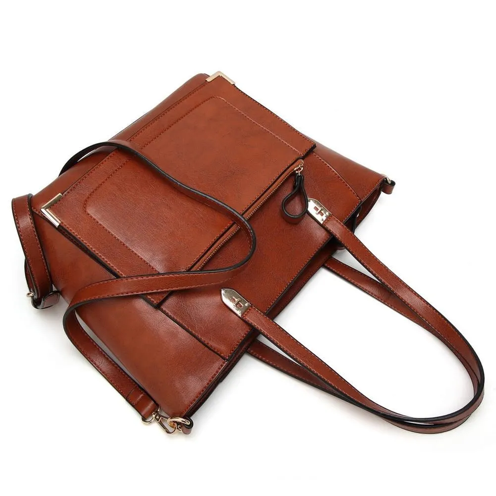 <bold>Tote  / Shoulder Bag  <br>Vegan-Leather