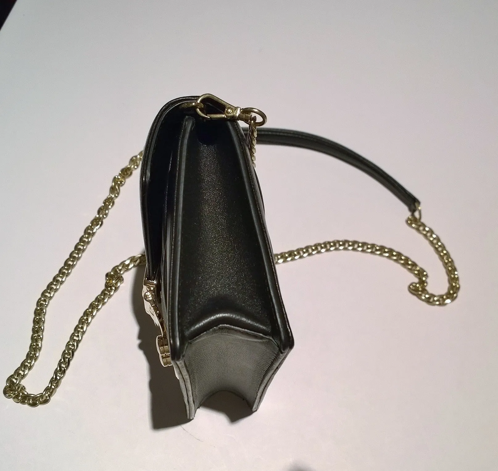 Miu Miu Confidential Black Leather Matelassé Gold Tone Chain Bag Small