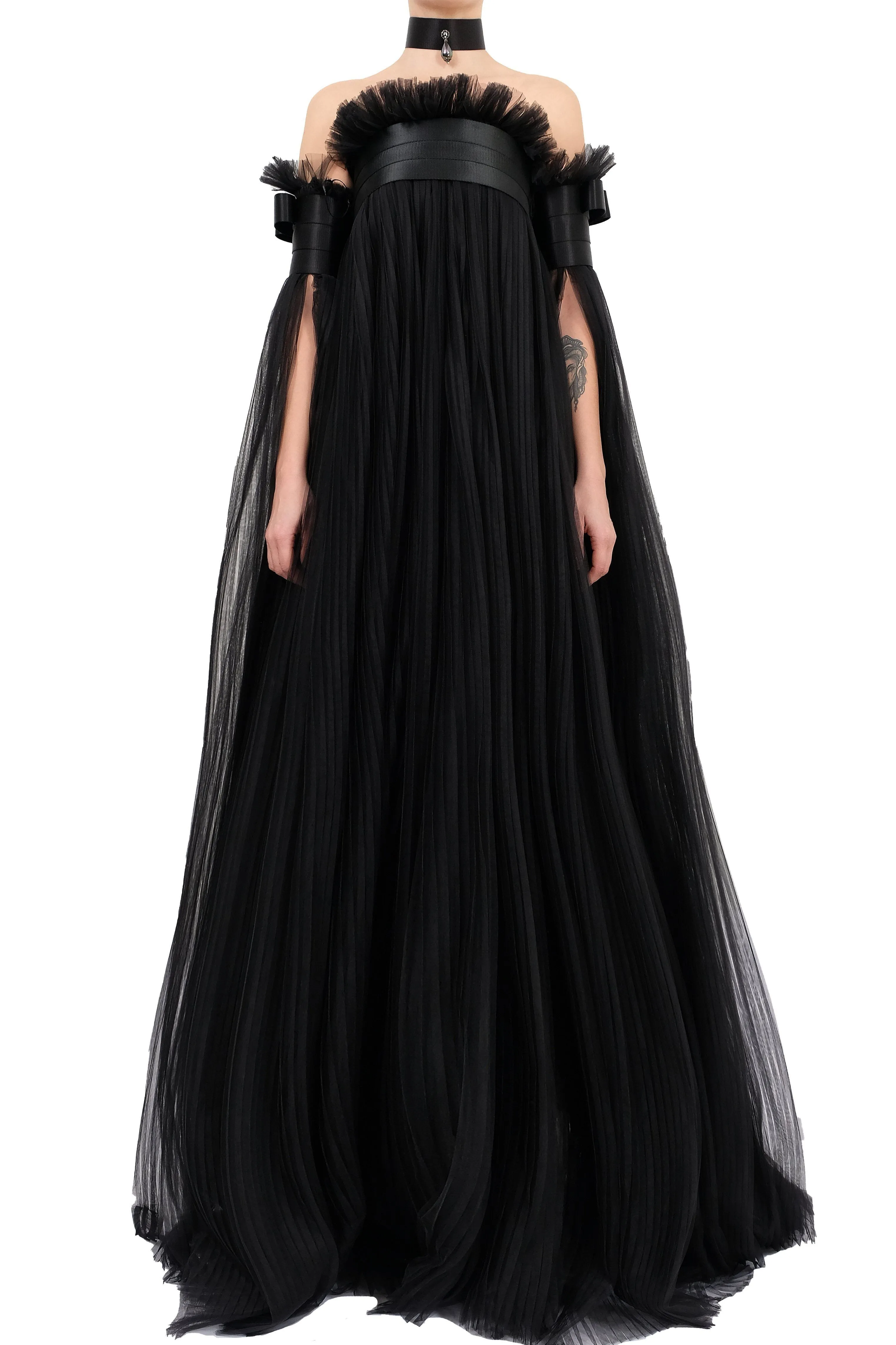 Multi Layered Tulle Maxi Dress