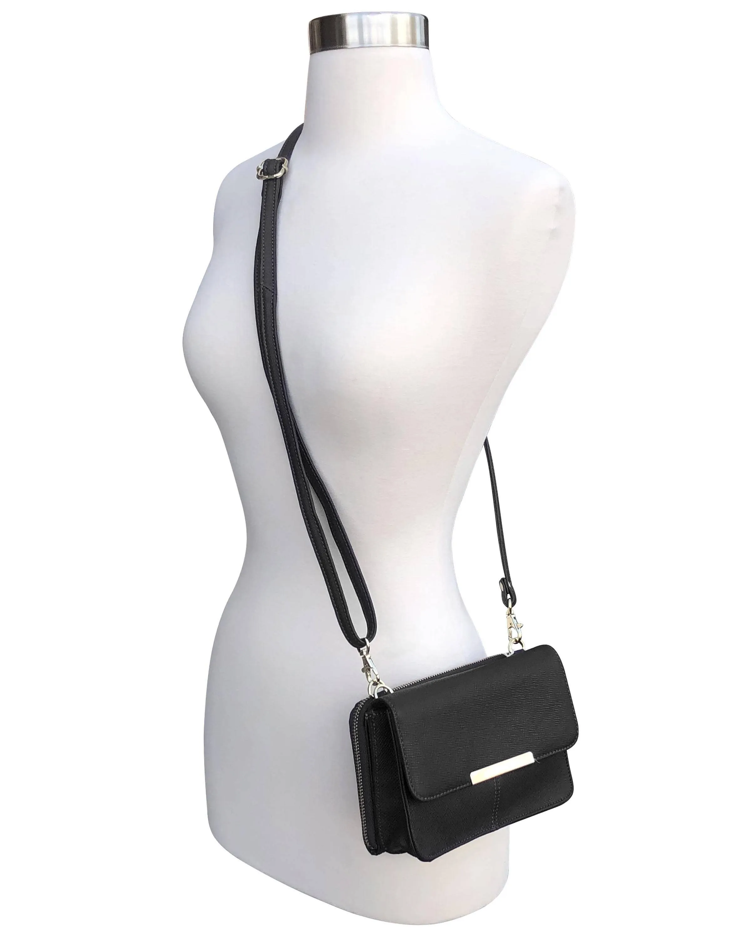 Navy 2 in 1 crossbody with credit card slots and zipper pock