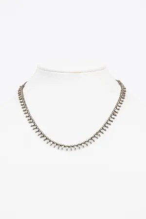 Pave Diamond, Baguette Necklace