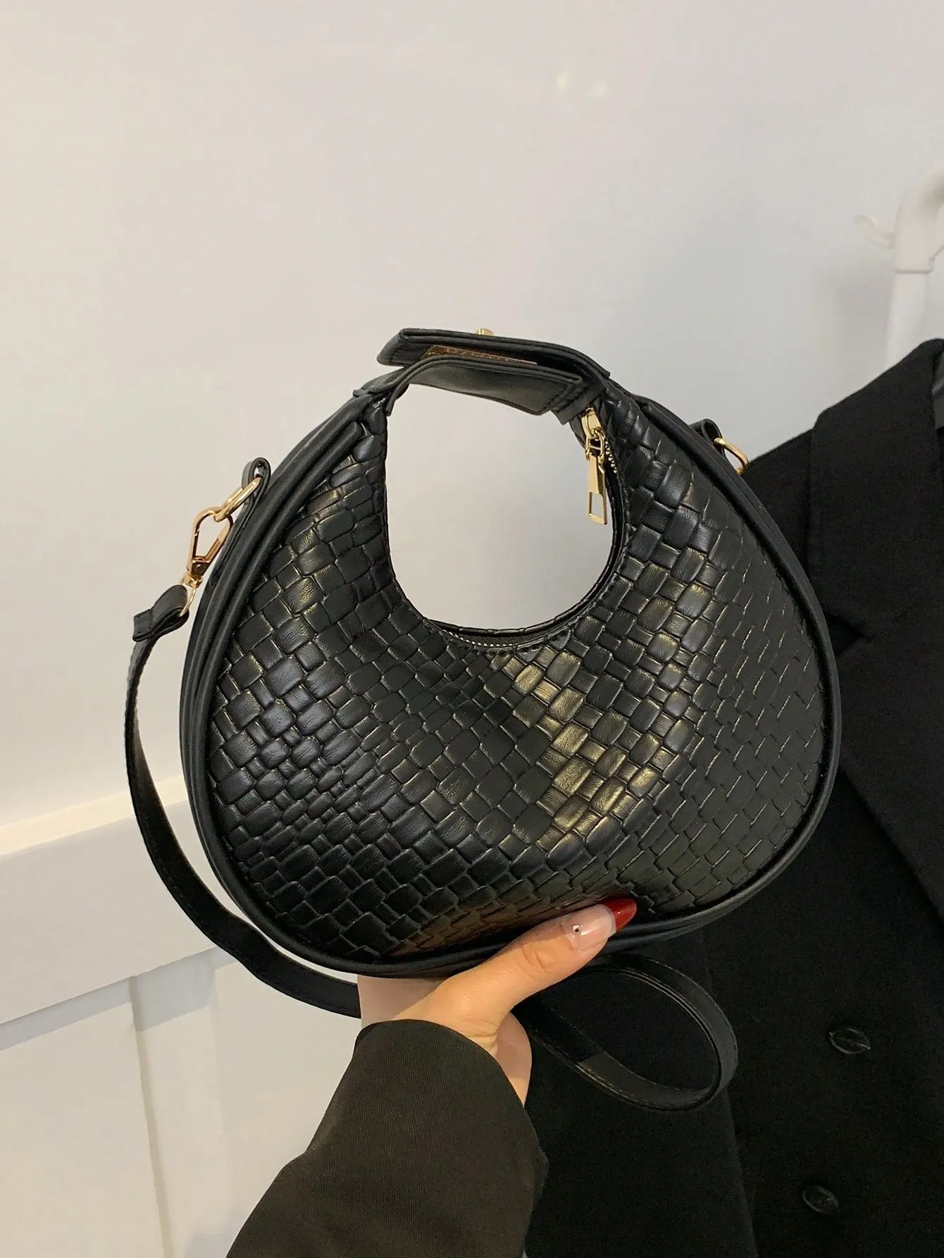 Pu Leather Crossbody Bag With Adjustable Strap Shoulder Bag- FD ⚡