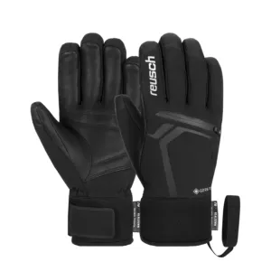 Reusch Down Spirit Gore Tex Short Cuff Mens Glove - Black/Silver