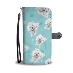 SHIH TZU Paw and Bone Design Shih Tzu Phone Wallet Case