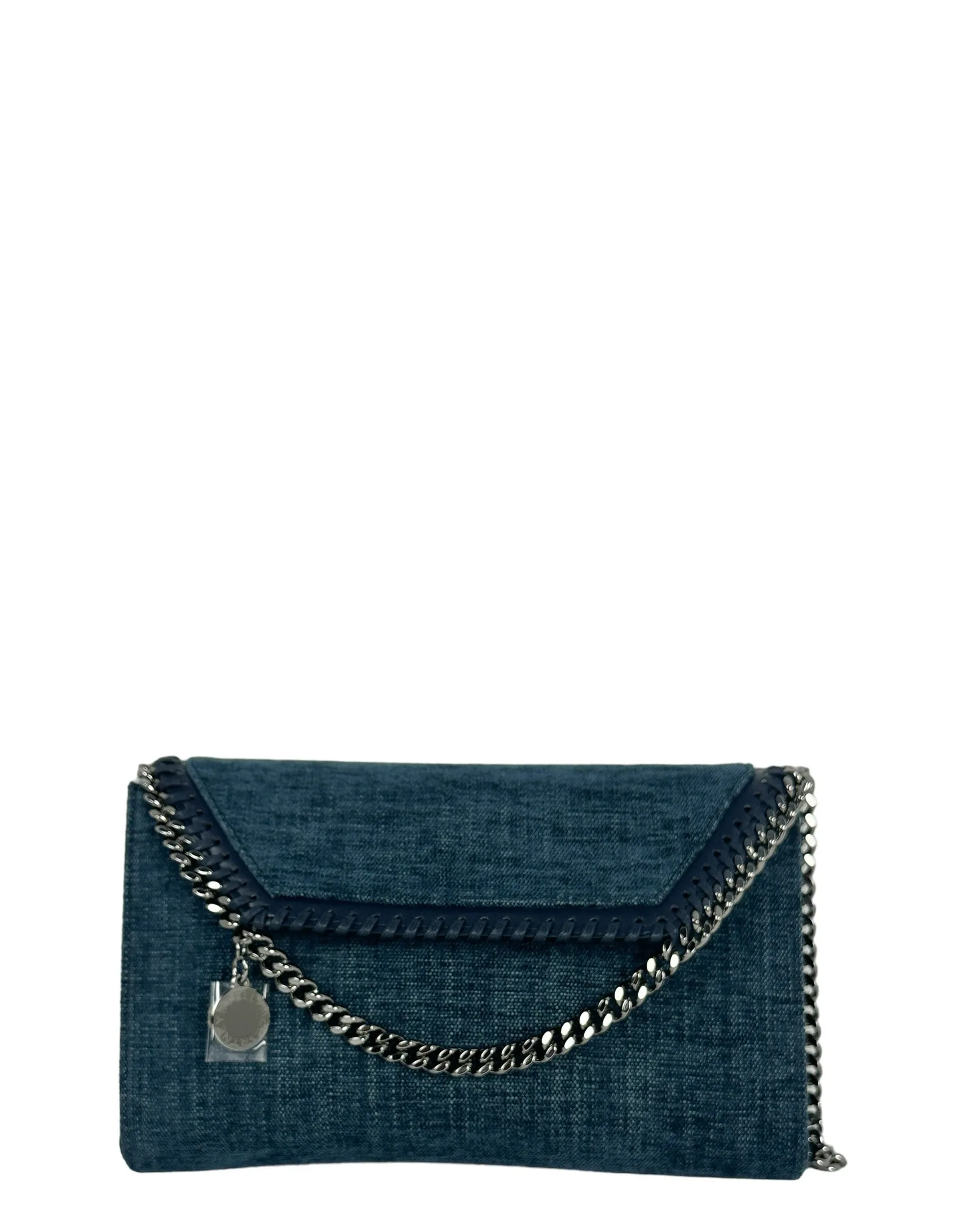 Stella McCartney Velvet Blue Denim Mini Clutch/ Crossbody Bag