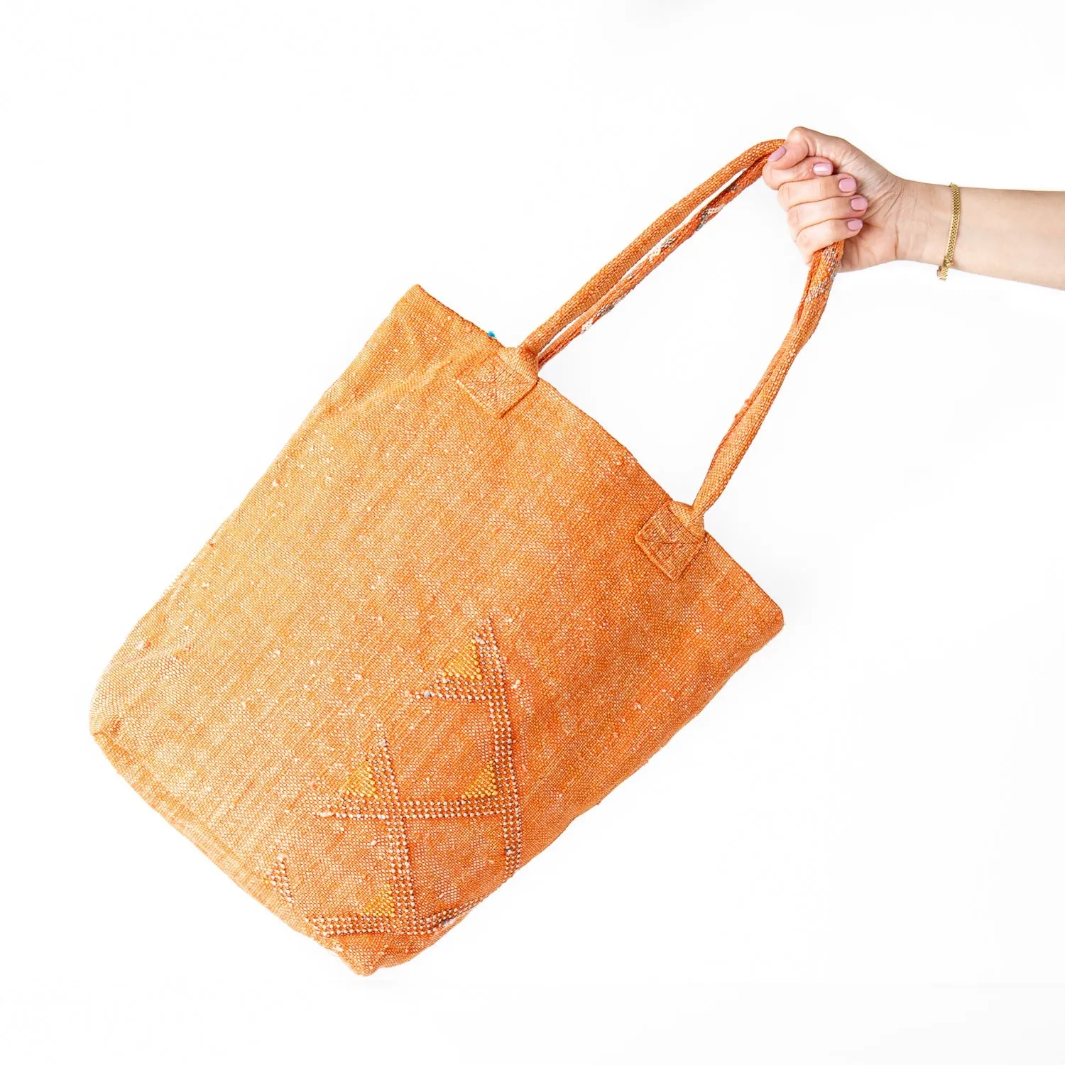 Sunset Orange - Tote Cactus Silk bag