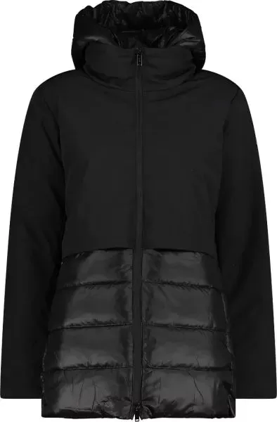 WOMAN LONG JACKET ZIP HOOD
